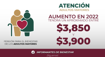 ¡CONFIRMADO! aumento aproximado para la Pensión Bienestar de Adultos Mayores