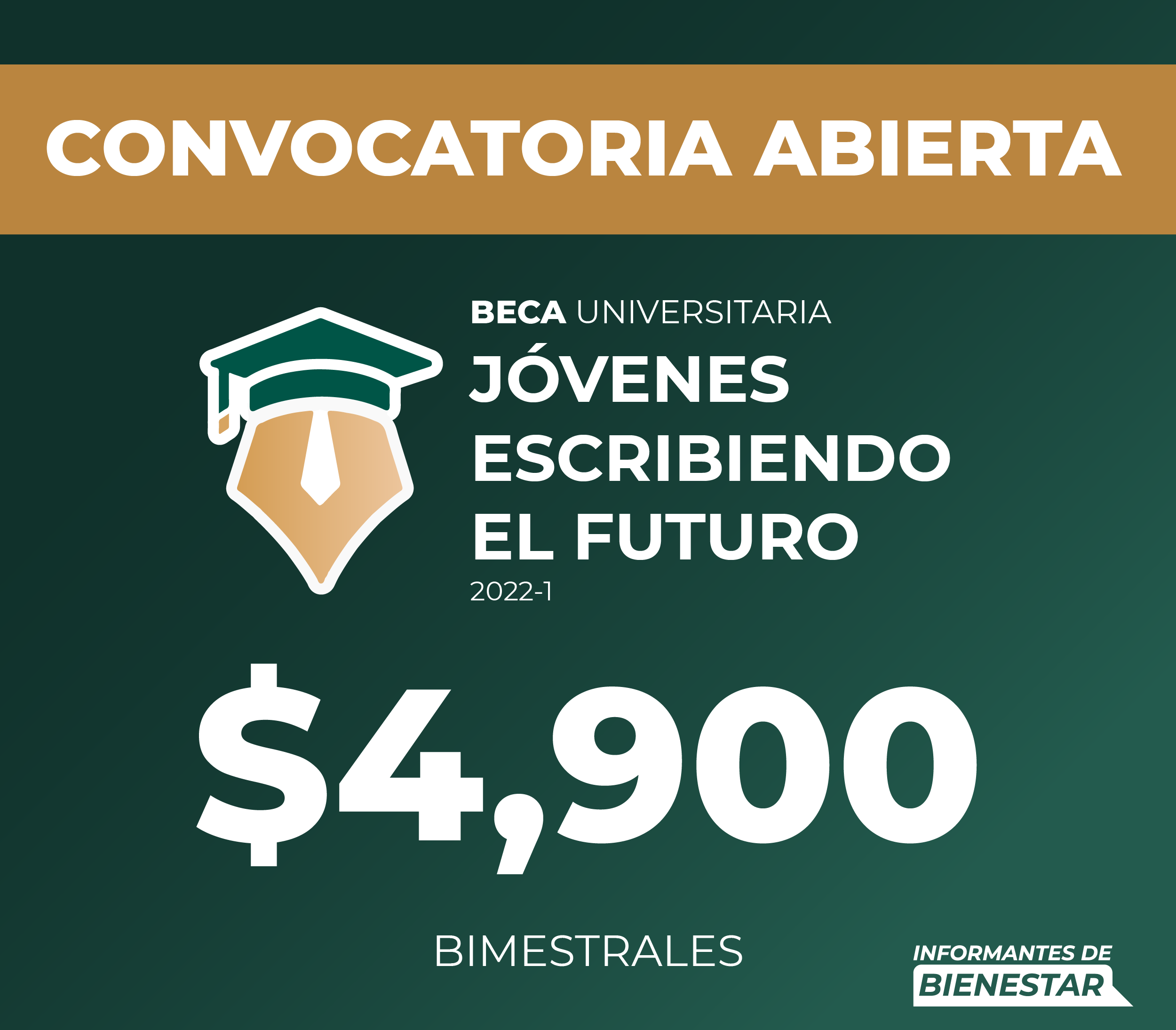 Ya está disponible la beca universitaria Jóvenes Escribiendo el Futuro