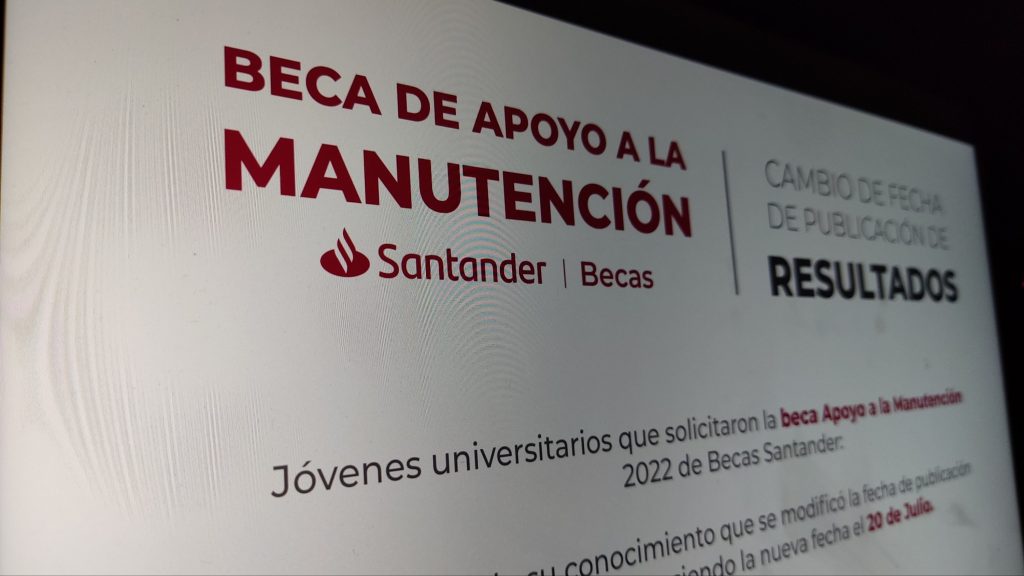 Beca Manutención Santander 2022: Cambian la fecha de resultados
