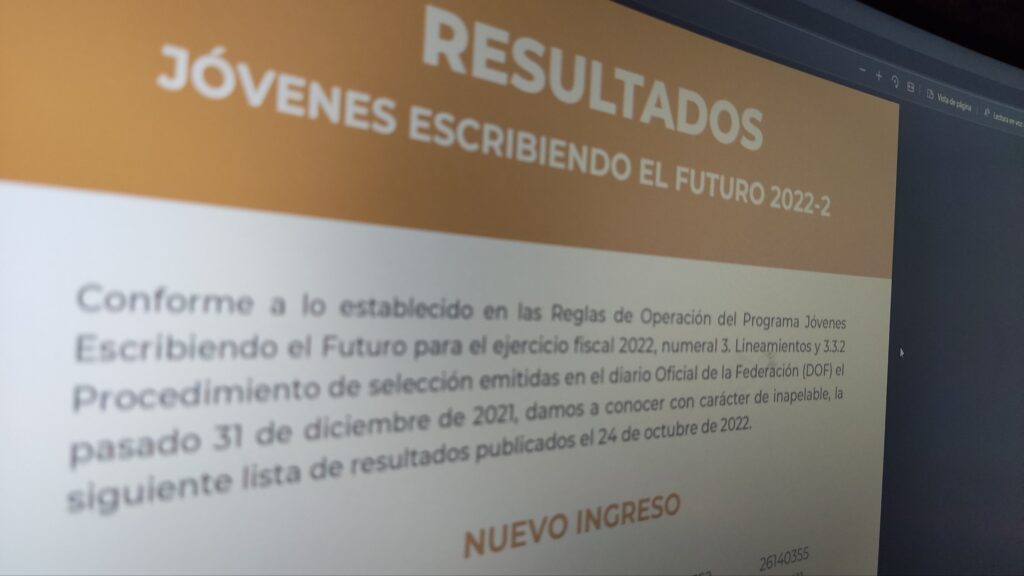 Ya disponible los resultados de la beca Jóvenes Escribiendo el Futuro 2022-2
