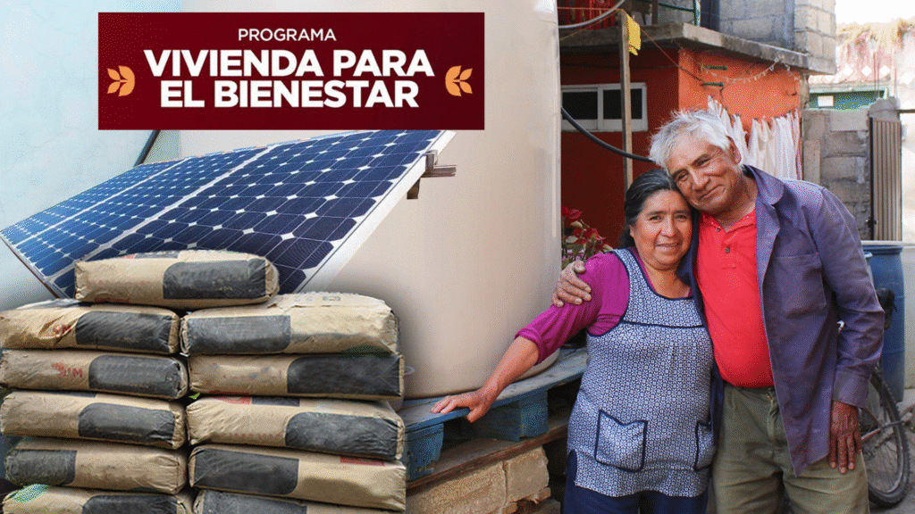 Vivienda para el Bienestar abrirá registros en internet para regalar paneles solares, tinacos, cemento y hasta una habitación para construir.