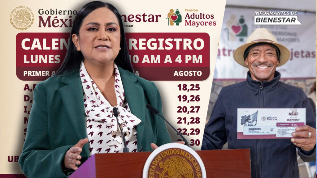 Anuncian calendario de registro a la Pensión Bienestar para adultos mayores de 65 años y más