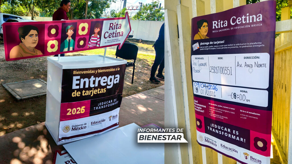 Inicia la entrega de tarjetas de la beca Rita Cetina para quienes se registraron en septiembre
