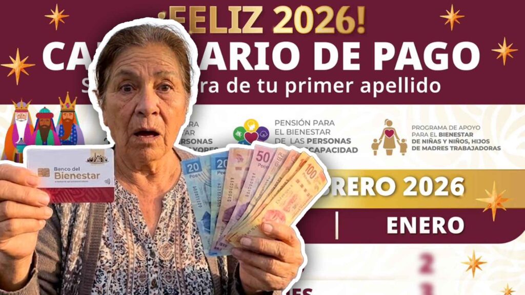 calendario de pago de la Pensión Bienestar por letras del apellido en enero 2026
