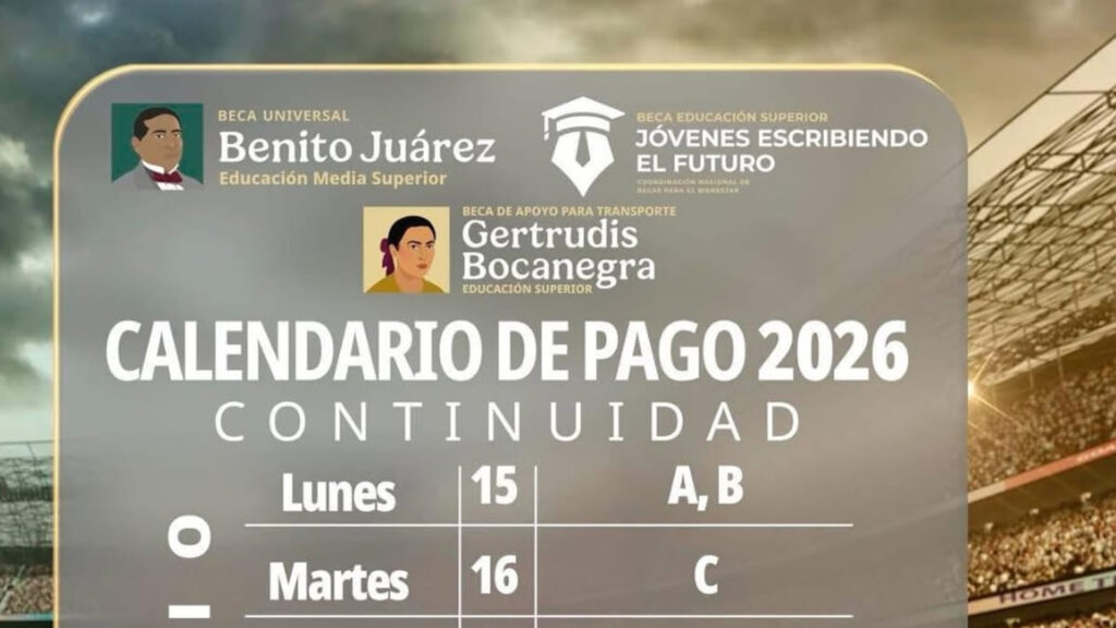 Becas Benito Juárez, Jóvenes Escribiendo el Futuro y Gertrudis Bocanegra: calendario de pagos de junio 2026